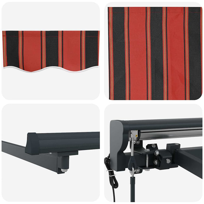 Innvendbar Markise Oransje og Brunt 350x250 cm stoff