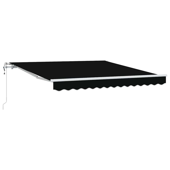 Automatisk Uttrekkbar Markise Svart 350x250 cm, vidaXL Markiseduk til erstatning for 3,5x2,5 m ramme svart