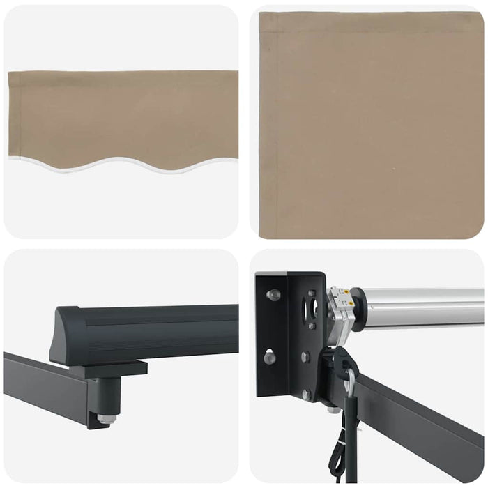 Automatisk Uttrekkbar Markise Beige 350x250 cm, vidaXL Markiseduk for 3,5x2,5 m ramme Beige