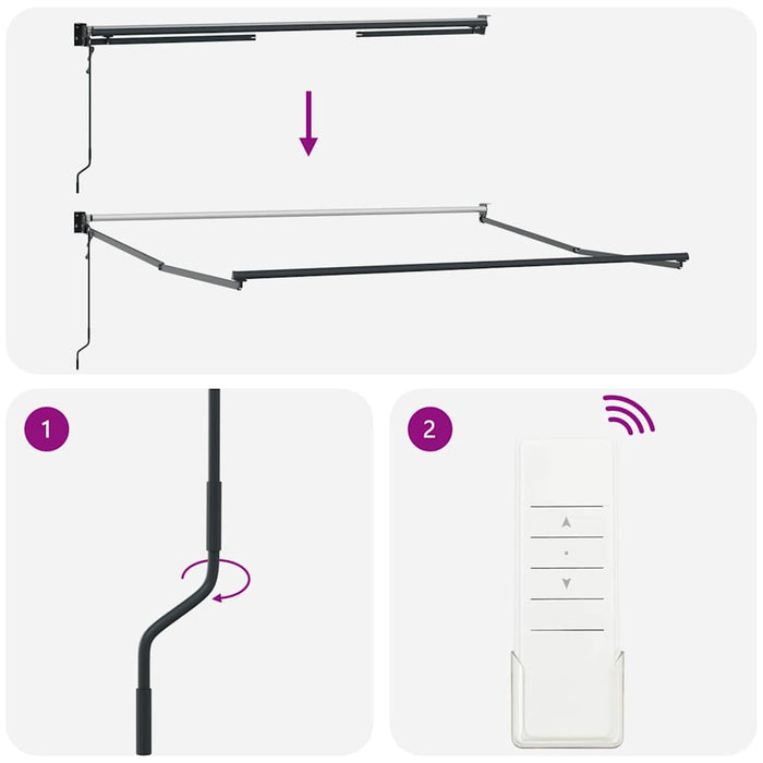 Automatisk Uttrekkbar Markise Beige 350x250 cm, vidaXL Markiseduk for 3,5x2,5 m ramme Beige