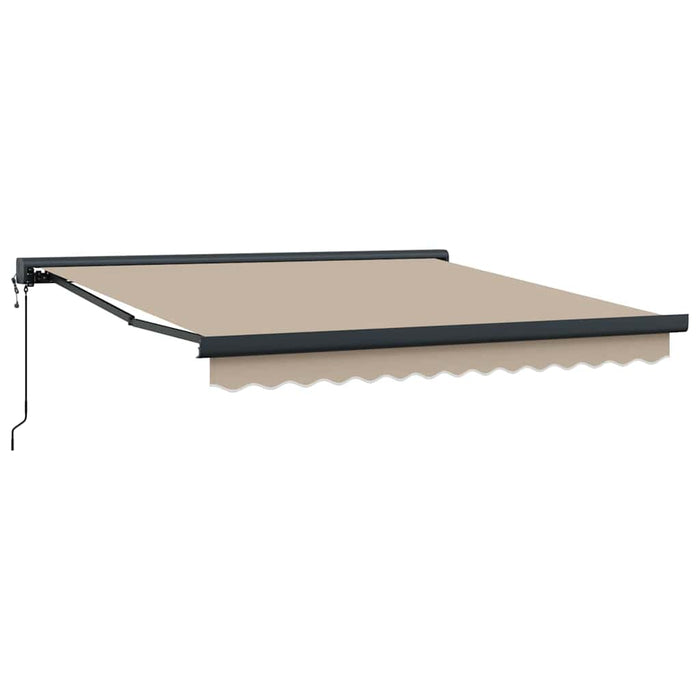 Automatisk Uttrekkbar Markise Beige 350x250 cm, vidaXL Markise Erstatningsstoff for 3.5x2.5 m Ramme Beige