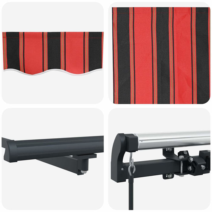 Manuell Uttrekkbar Markise Oransje og Brun 400x300 cm