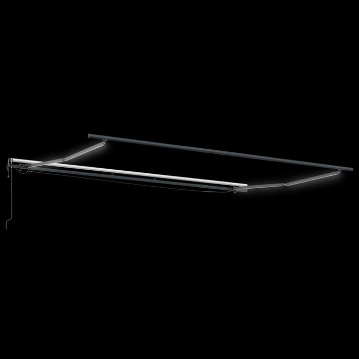 Automatisk uttrekkbar markise med LED i gult og oransje 400x300 cm