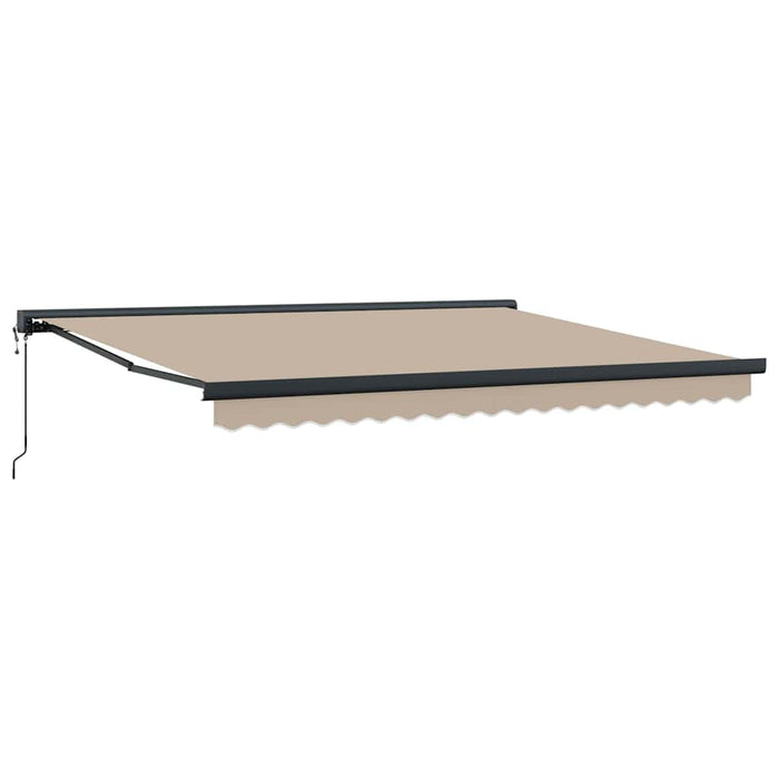Automatisk Uttrekkbar Markise Beige 400x300 cm, vidaXL Markise Erstatningsstoff for 4x3 m ramme Beige