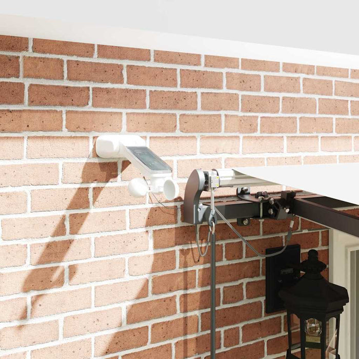 Automatisk Uttrekkbar Markise med LED Hvit 400x300 cm, vidaXL Markise Erstatningstoff for 4x3 m Ramme Hvit