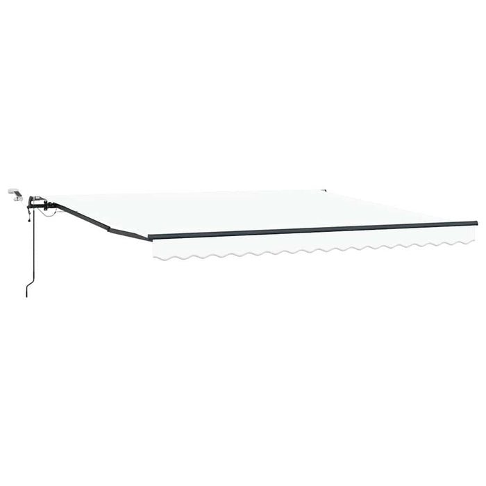 Automatisk Uttrekkbar Markise med LED Hvit 400x300 cm, vidaXL Markise Erstatningstoff for 4x3 m Ramme Hvit
