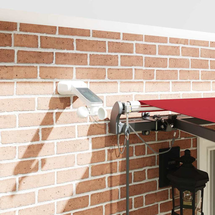 Automatisk Uttrekkbar Markise med LED Rød 400x300 cm, vidaXL Markise Erstatningsstoff for 4x3 m Ramme Rød