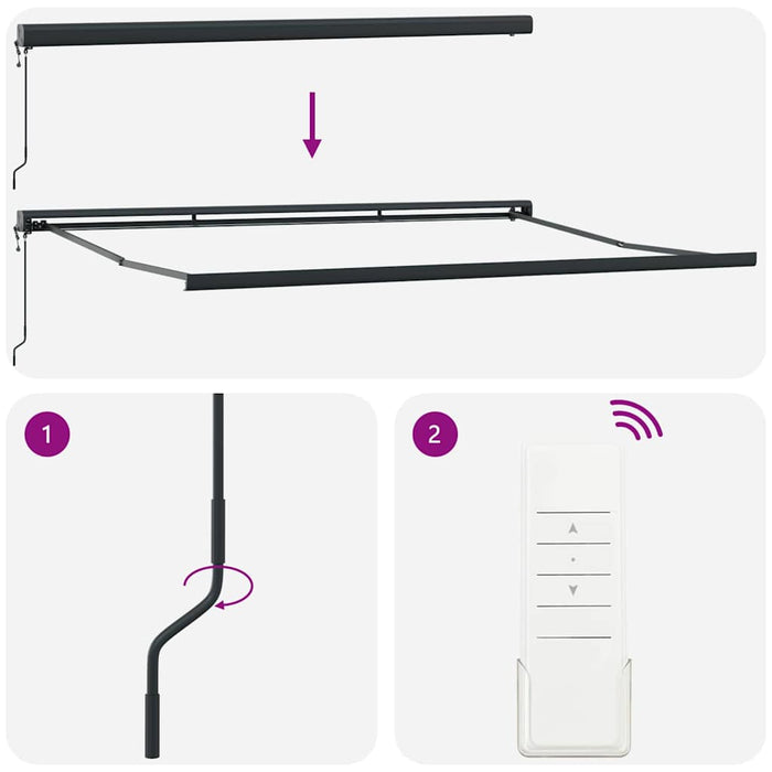 Automatisk Uttrekkbar Markise Rød 400x300 cm, vidaXL Markise Erstatningsstoff for 4x3 m Ramme Rød