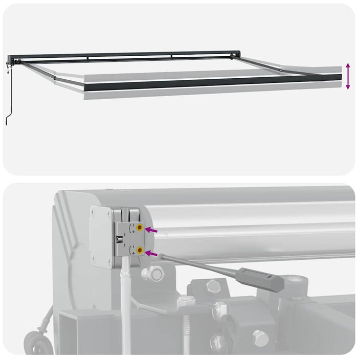 Automatisk Uttrekkbar Markise Rød 400x300 cm, vidaXL Markise Erstatningsstoff for 4x3 m Ramme Rød