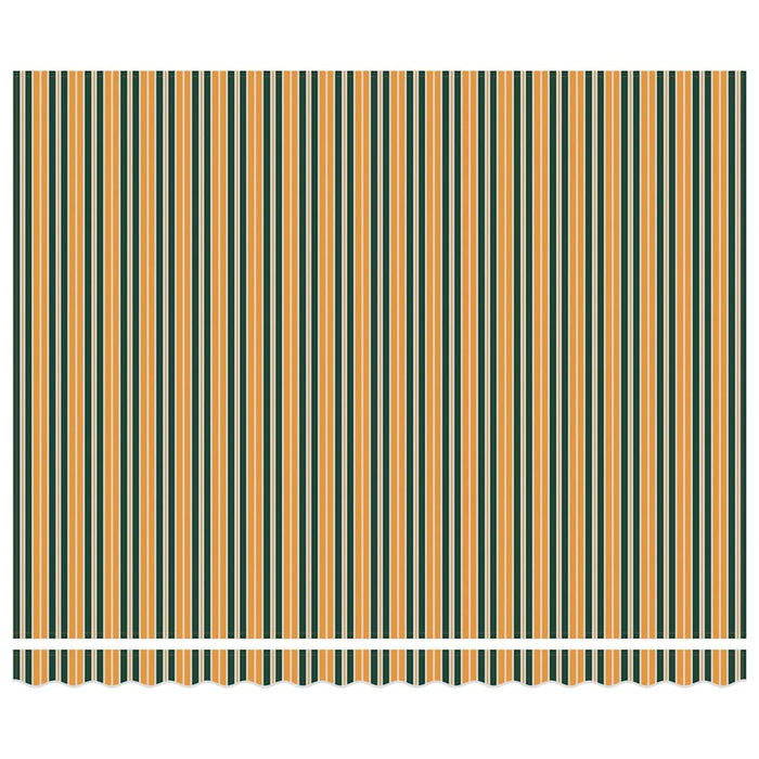 Manuell Utrekkbar Markise Grønn og Gul 400 x 300 cm