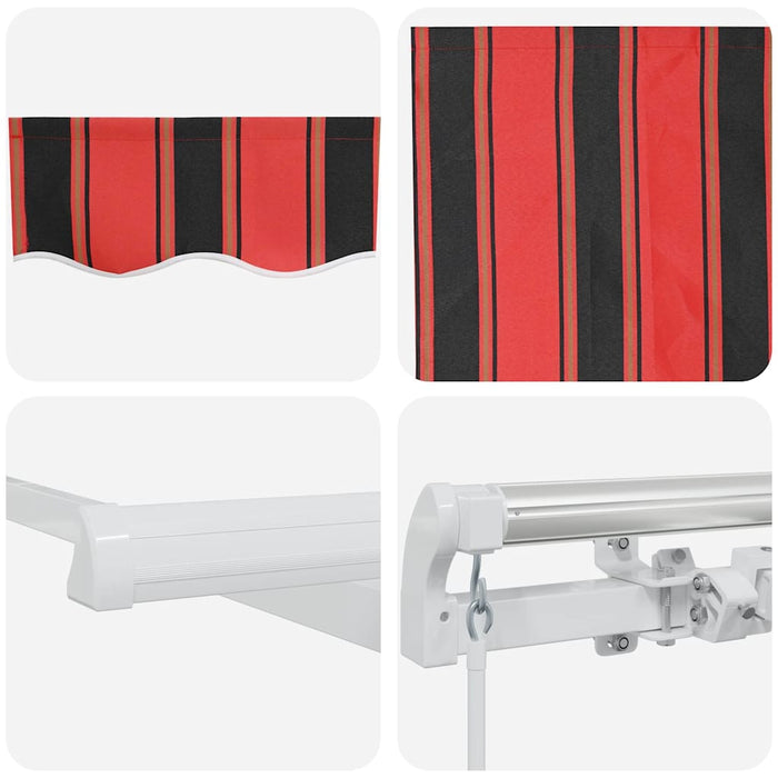 Manuell Uttrekkbar Markise Oransje og Brun 450x300 cm