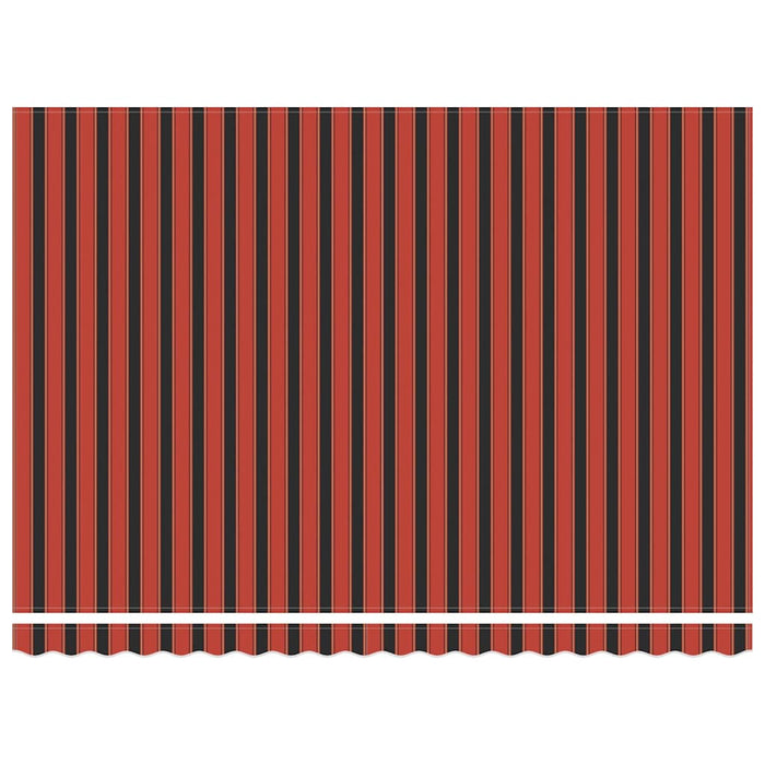 Manuell Utrukbar Markise i Oransje og Brun, 450 x 300 cm