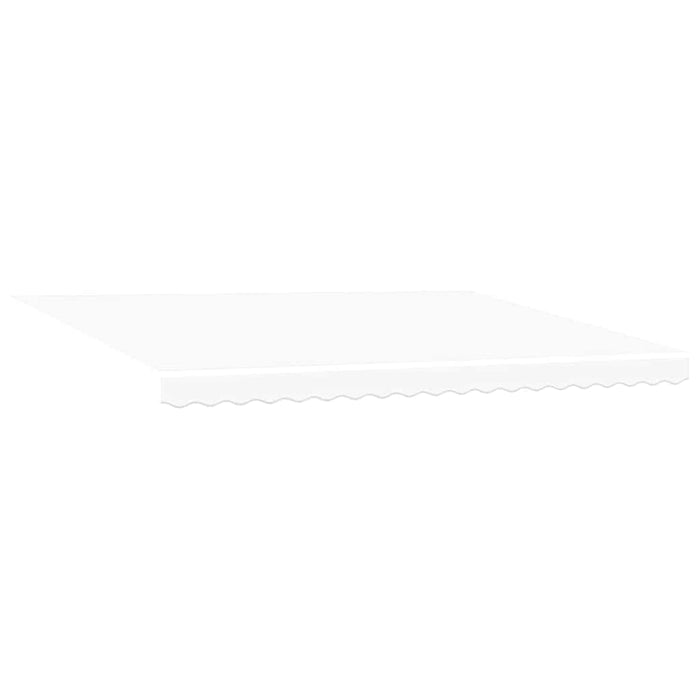 Manuell Uttrekkbar Markise med LED Hvit 450x300 cm, vidaXL Markise Erstatningsstoff for 4.5x3 m Ramme Hvit