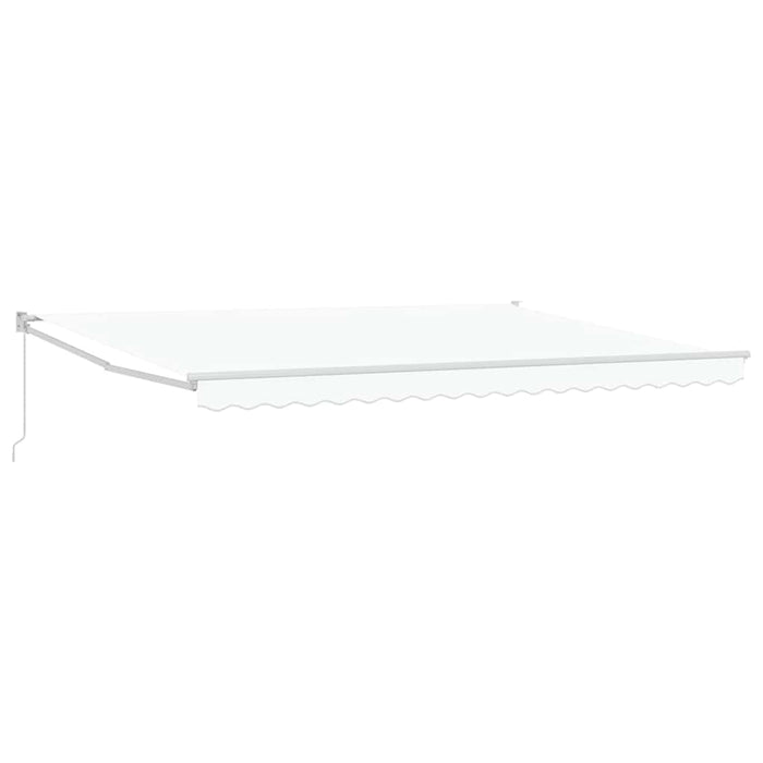 Manuell Uttrekkbar Markise Hvit 450x300 cm, vidaXL Markise Erstatningsstoff for 4,5x3 m Ramme Hvit