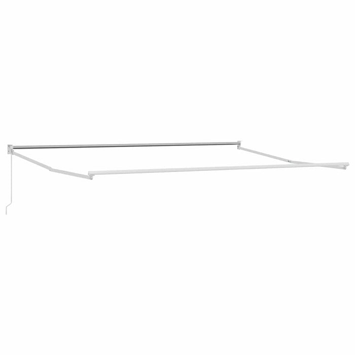 Manuell Uttrekkbar Markise Hvit 450x300 cm, vidaXL Markise Erstatningsstoff for 4,5x3 m Ramme Hvit
