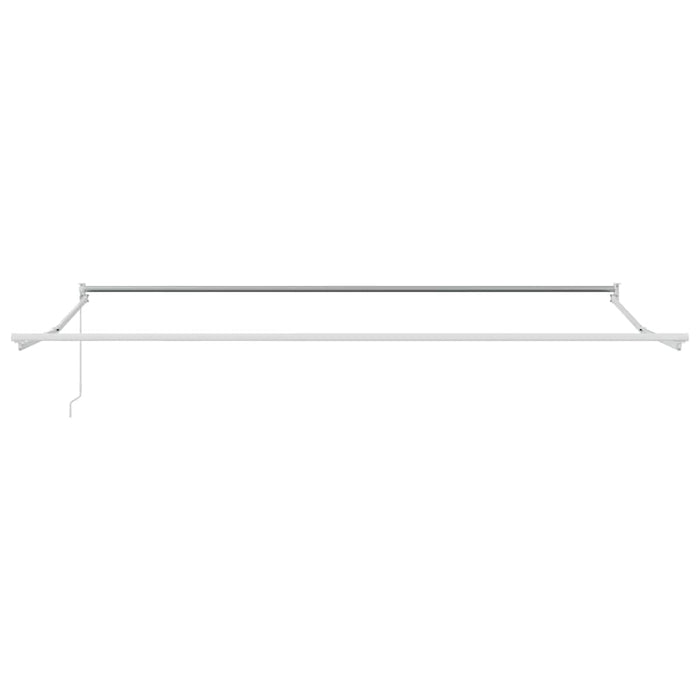 Manuell Uttrekkbar Markise Hvit 450x300 cm, vidaXL Markise Erstatningsstoff for 4,5x3 m Ramme Hvit
