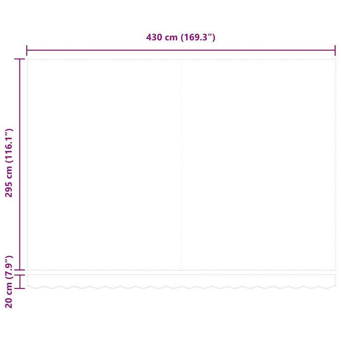 Manuell Uttrekkbar Markise Hvit 450x300 cm, vidaXL Markise Erstatningsstoff for 4,5x3 m Ramme Hvit