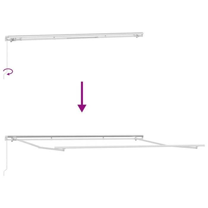 Manuell Uttrekkbar Markise Rød 450x300 cm, vidaXL Markise Erstatningsstoff for 4.5x3 m Ramme Rød