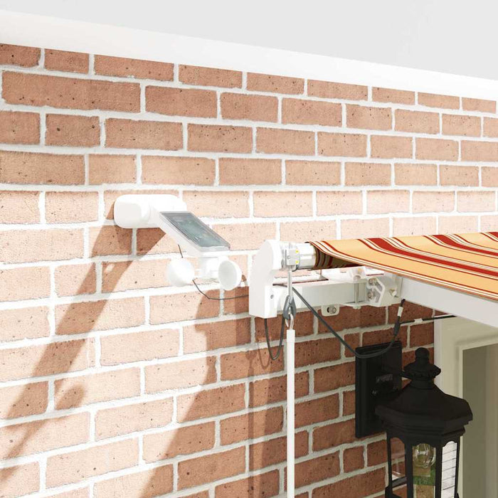 Automatisk Utrekksmarkise med LED, Gul og Oransje, 600 x 300 cm