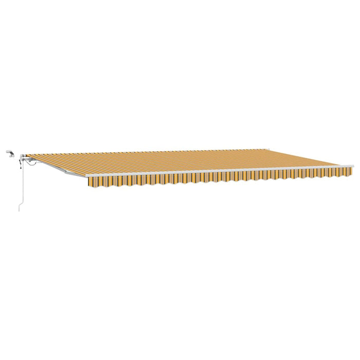 Automatisk Utstrykksmarkise med LED, Flerfarget Stripe, 600 x 300 cm