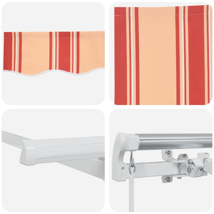 Manuell Utrekkbar Markise Gul og Oransje 600x350 cm