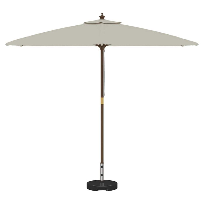 Hjulparasolbase med Håndtak Svart Granitt 29 kg Rund