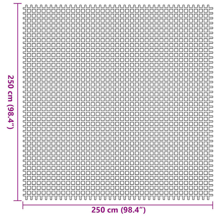 Teppe til telt grønn 250 x 250 cm Polyester