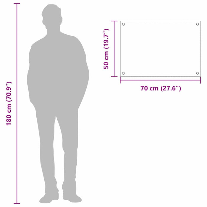 Kjøkken Backsplash Lys Grå 70x50x0,6 cm Herdet Glass