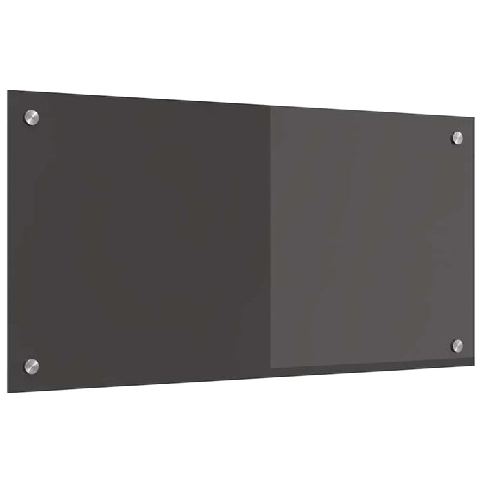 Kjøkken Backsplash Mørkegrå 80x40x0,6 cm Herdet Glass