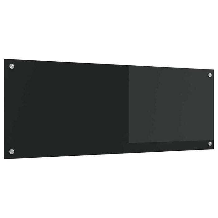 Kjøkken Backsplash Svart 110x40x0,6 cm Herdet Glass