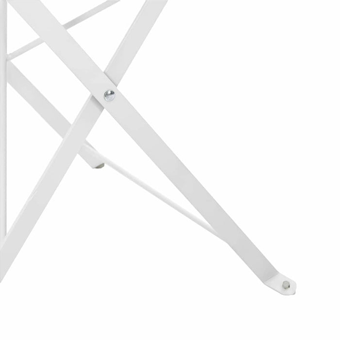 Sammenleggbare Hagestoler 2 stk Hvit Stål