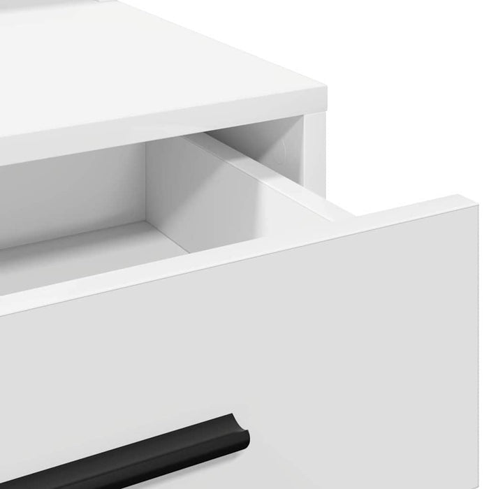 Sminkebord med skuff Hvit 79 x 41 x 135 cm Konstruert tre