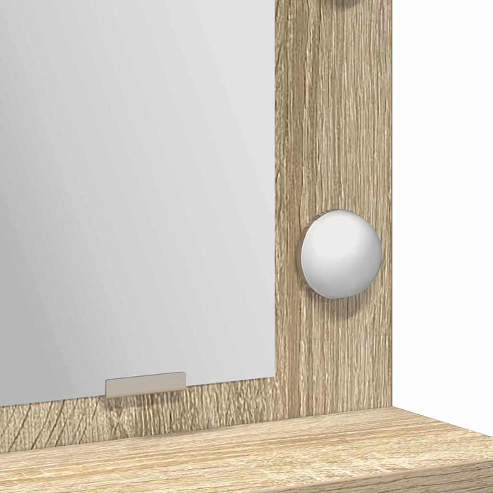 Sminkebord med skuff Sonoma eik 79 x 41 x 135 cm Konstruert tre