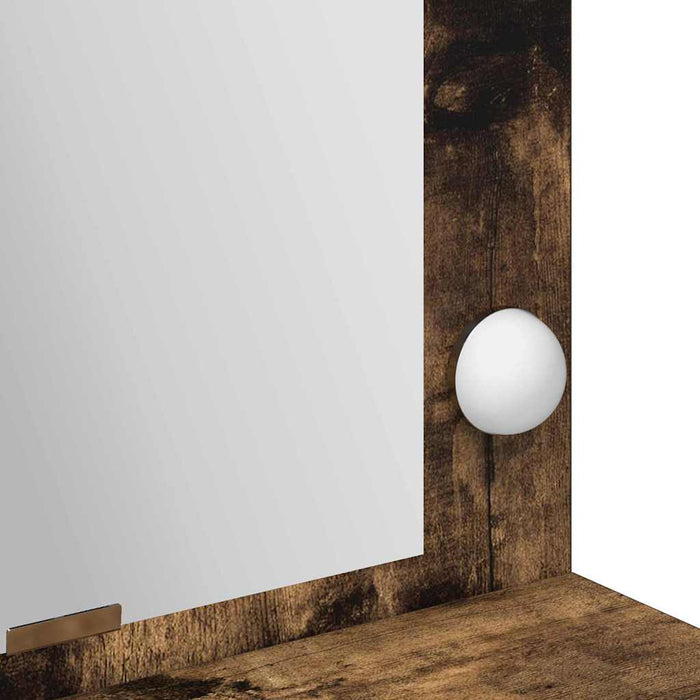 Sminkebord med hylle Røkt eik 100 x 41 x 135 cm Konstruert tre