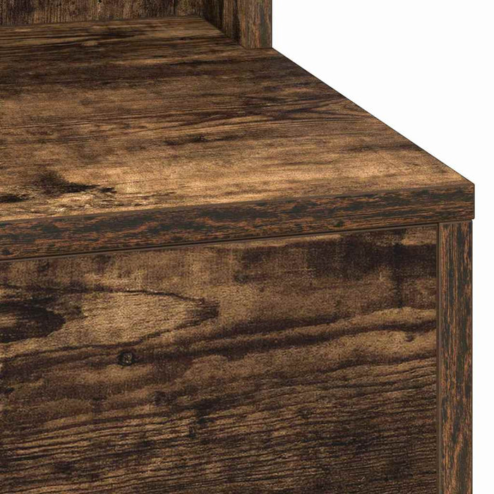 Sminkebord med hylle Røkt eik 79 x 41 x 135 cm Konstruert tre