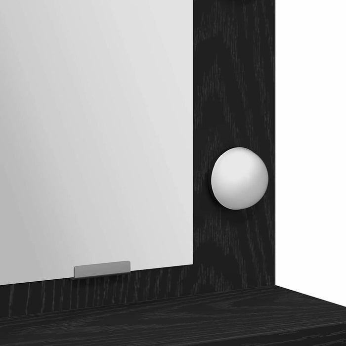 Sminkebord med hylle Svart eik 50 x 41 x 135 cm Konstruert tre