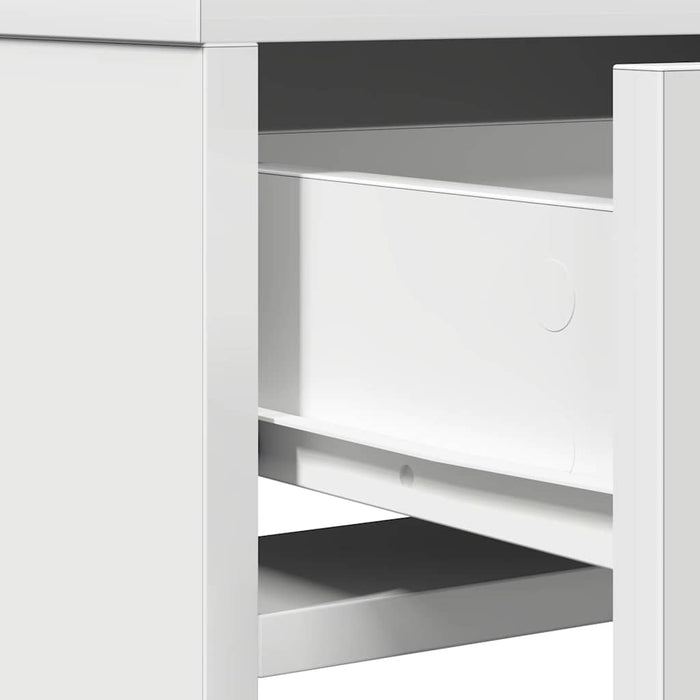 Dressingbord med skuff Hvit 50 x 41 x 140 cm Konstruert tre