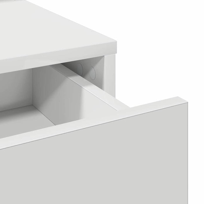 Sminkebord med skuff Hvit 50 x 41 x 140 cm Konstruert tre