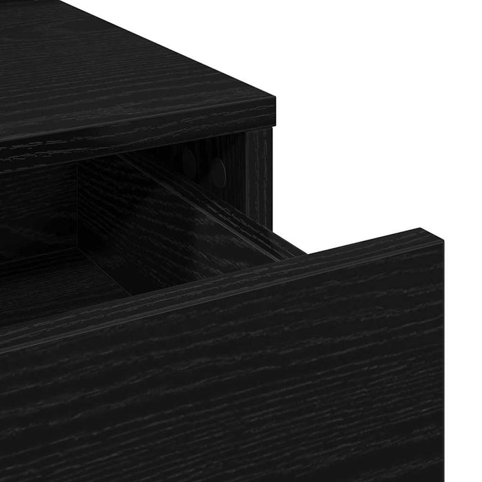 Sminkebord med skuff Svart 50 x 41 x 140 cm Konstruert tre