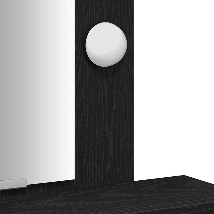 Sminkebord med skuff Svart 50 x 41 x 140 cm Konstruert tre