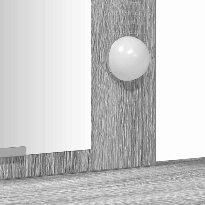 Sminkebord med lagring Grå 102 x 33 x 135 cm Konstruert tre