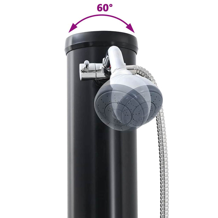 Utendørs soldusj med håndholdt dusjhode, 217 cm, 20 L