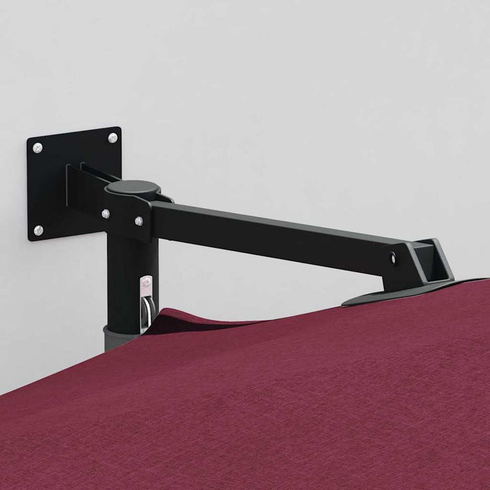 Uteplassparasoll Burgunder Polyester Stor Sammenleggbar Rund