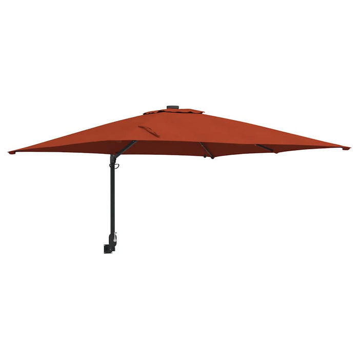 Hageparasol Terrakotta 248.5 x 247.5 x 160 cm stoff