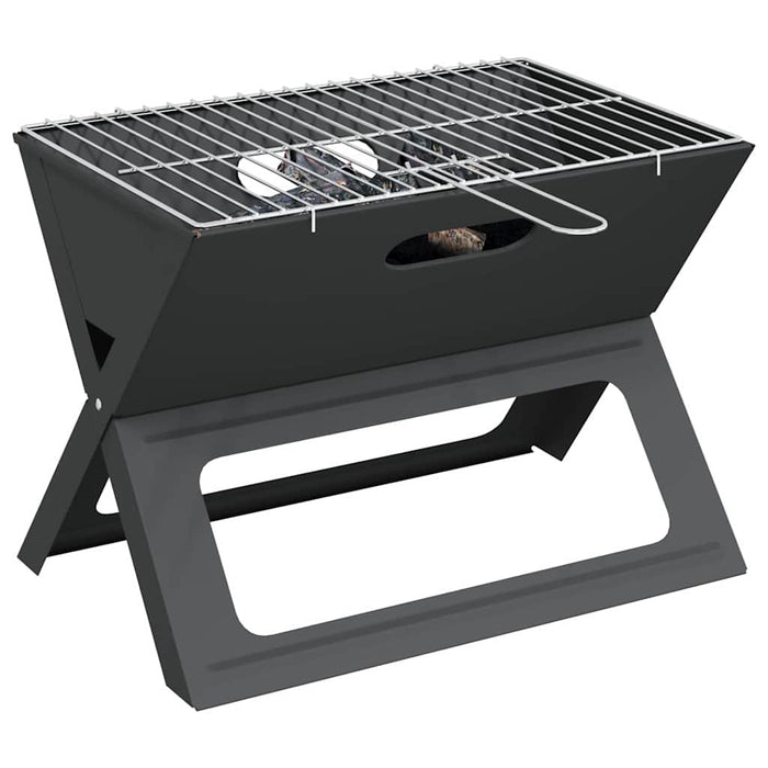 Kull BBQ Grill - Sammenleggbar, Svart, 46x30x31 cm, Laget av Stål