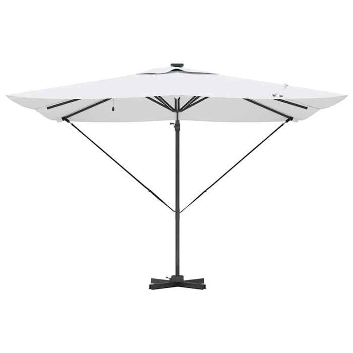cantilever Roma parasoll med LED-lys Sand 286x285x270 cm Aluminium