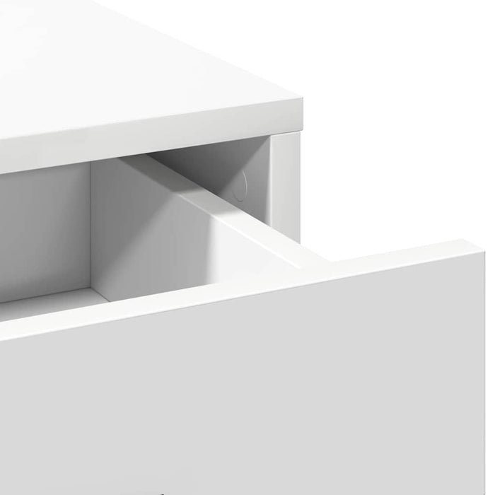 Sminkebordsett 2 pcs Hvit 50 x 41 x 135 cm Konstruert tre