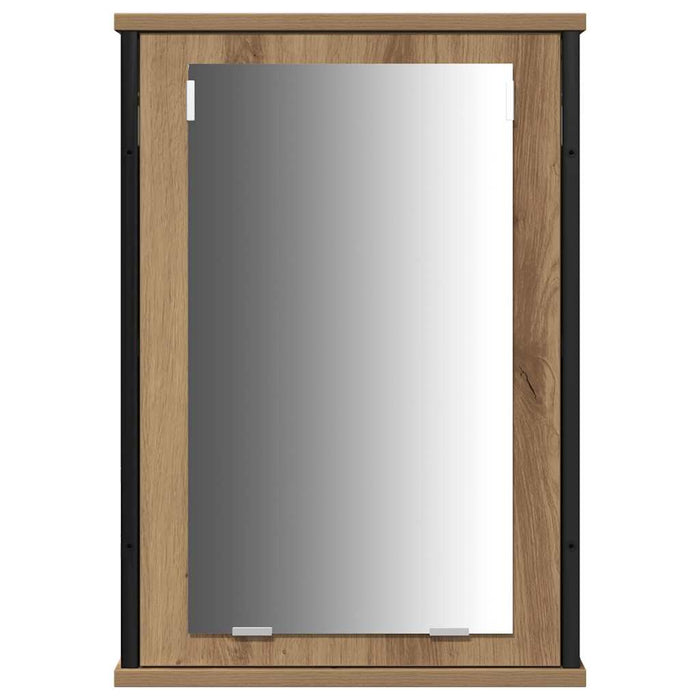 3 Delt Baderomsmøbelsett Håndlaget Eik Konstruert Tre