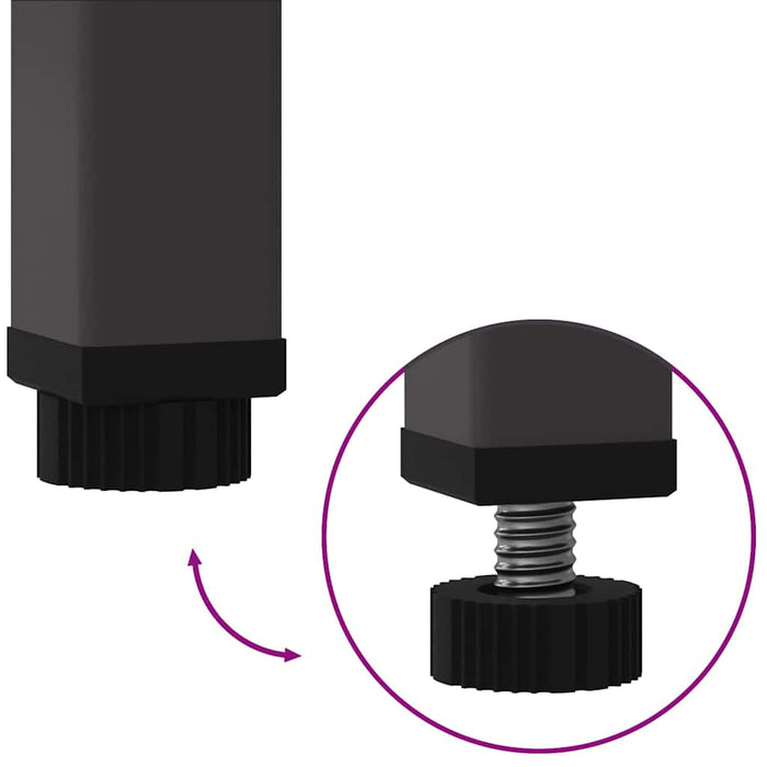 Hevet Hageplante Svart 100 x 26 x 82 cm Stål