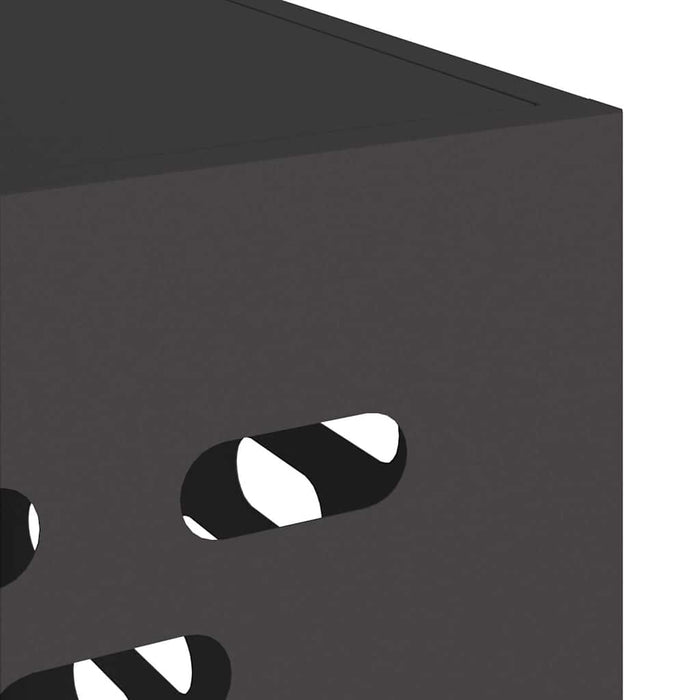 Deksel til klimaanlegg Svart 110 x 50 x 105 cm Stål